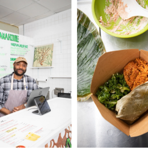 Restauration rapide fantastique, style ouest-africain, à Brooklyn