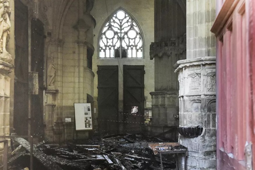 Incendie dans la cathédrale de Nantes : un réfugié rwandais en garde à vue