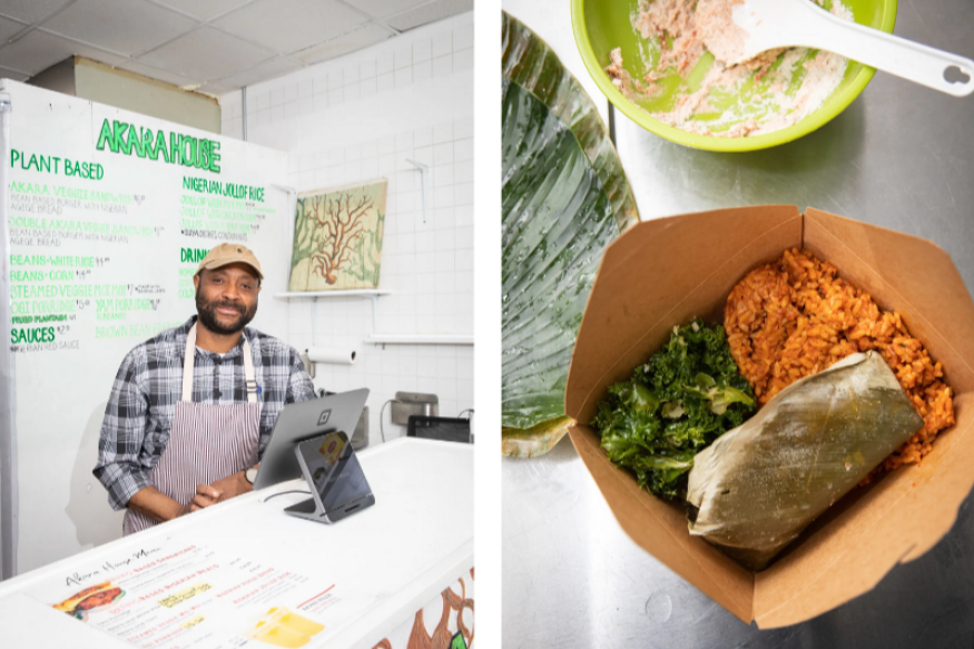 Restauration rapide fantastique, style ouest-africain, à Brooklyn