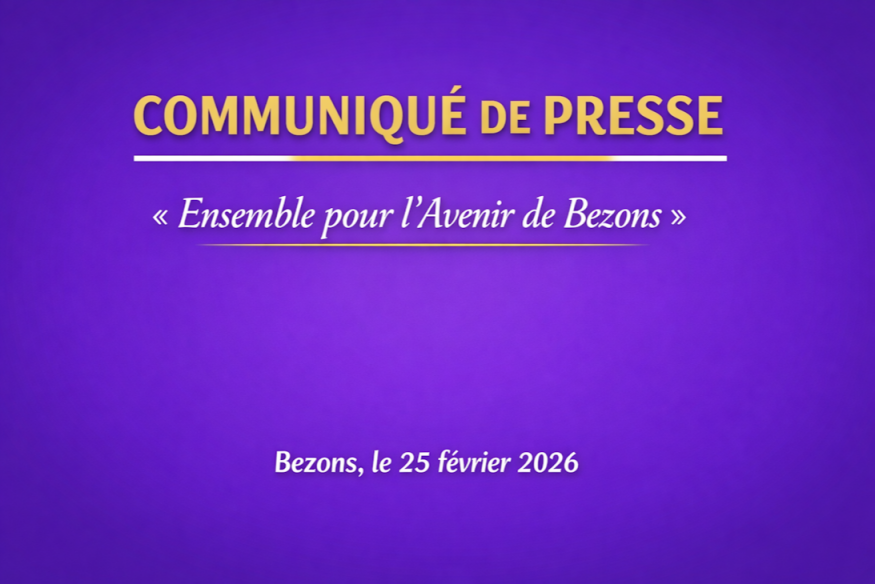 COMMUNIQUÉ DE PRESSE « Ensemble pour l’Avenir de Bezons »