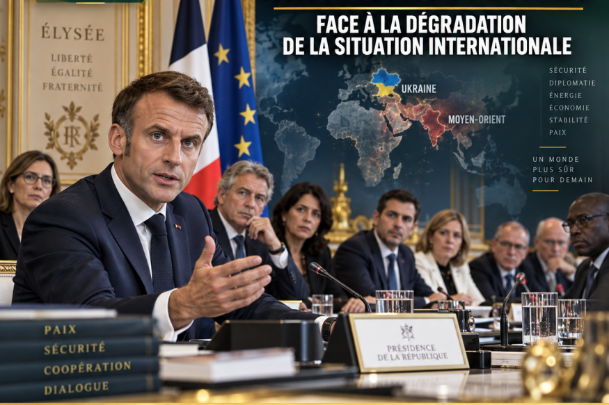 FRANCE : Emmanuel Macron réunit les chefs de parti face à la dégradation de la situation internationale