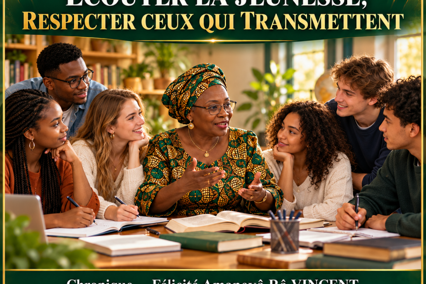 FRANCE  ÉDUCATION : ÉCOUTER LA JEUNESSE, RESPECTER CEUX QUI TRANSMETTENT